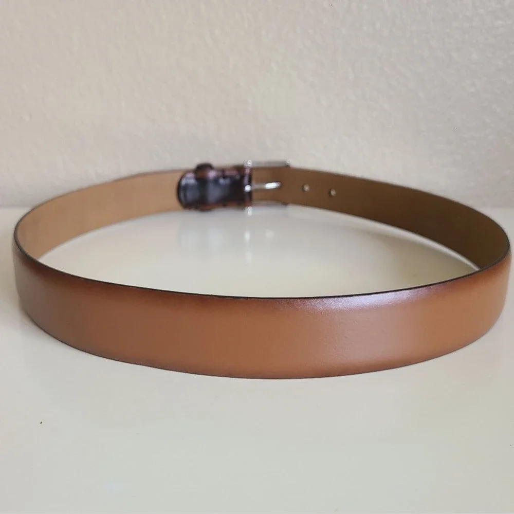 banana republic genuine leather brown ombre belt size 32